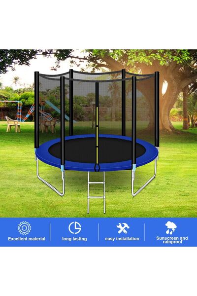 My modern game 8-foot outdoor trampoline for children and adults, with a larg...