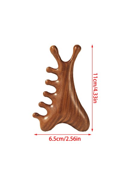 Choice4 F Wooden Massage Comb Head Meridian Scalp Combs Face Eye Shoulder Nec...