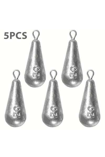 Choice 20g-0.71oz 5pcs Fishing Weights Sinkers, 10 Sizes Teardrop-Shaped Fish...