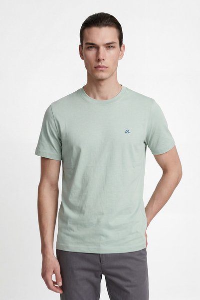 HAKKE Men's basic solid color relaxed fit t-shirt