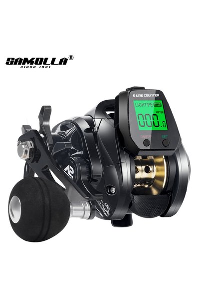 Choice3 left black SAMOLLA Electronic Fishing Reel, Waterproof Baitcasting Re...