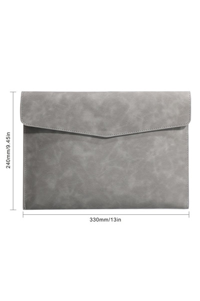 Choice4 Gray PU Leather A4 Document Bag, 7 Colors, File Folder for Office & T...