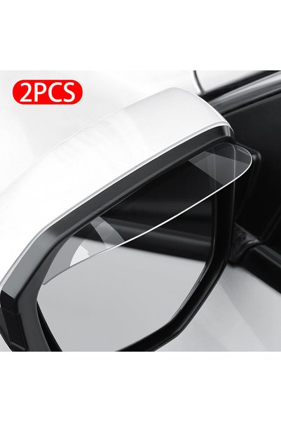 Choice 2pcs Transparent SEAMETAL 2pcs Car Rearview Mirror Rain Eyebrow Rain C...