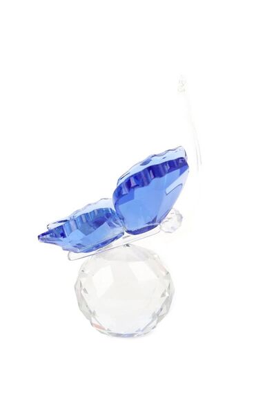 Choice1 Blue Crystal Butterfly with Ball Figurine Home Wedding Decoration Gla...