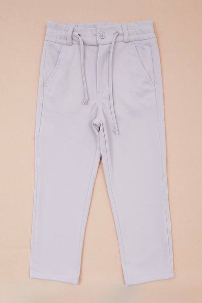 Fulla Moda Pantaloni pentru băieți din jacquard cu talie legată la talie