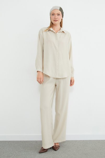 Fulla Moda Basic Elastic Waistband 2-Piece Set
