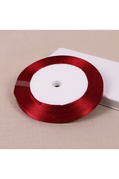 Choice Satin Ribbon 6mm Wine Red (25 yards/roll) Wine Red Single Face Satin R...