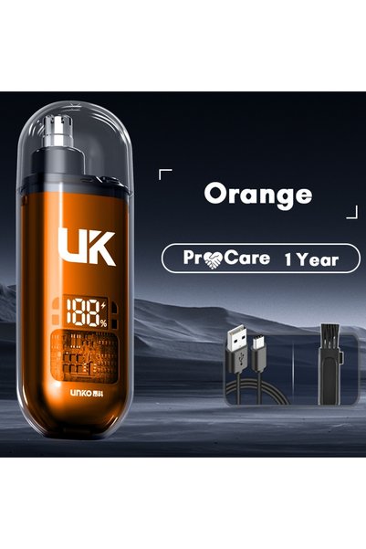 Choice Orange Portable Electric Nose Hair Trimmer Mini Pocket Nose Ears Hair ...