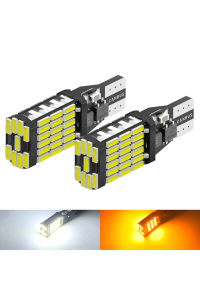 choice2 T15 Amber Yellow 2pcs T15 4014 45chips W16W 921 912 LED Backup Light ...