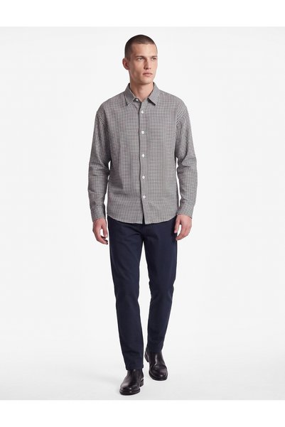 Koton Comfortable Fit Plaid Classic Collar Long Sleeve Shirt