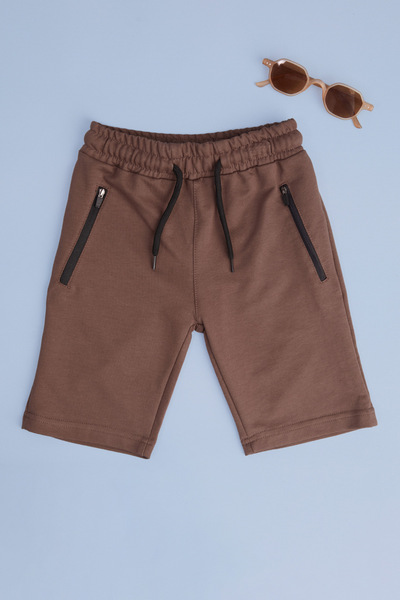 Fulla Moda Belt-Tied Pocket Zippered Boys' Capri Pants