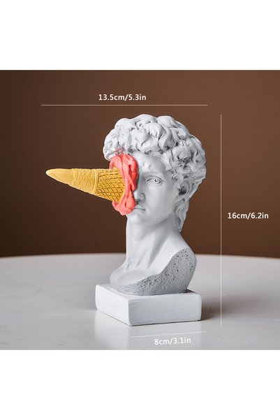 Choice تمثال ديفيد على شكل آيس كريم بتصميم نورديك عصري، زينة منزلية، منحوتة ل...