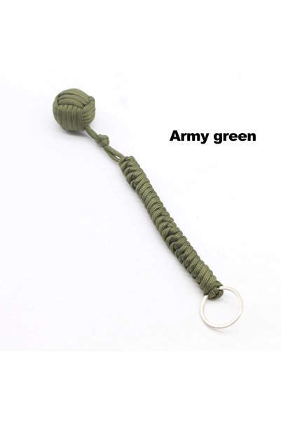 Choice13 Army green Outdoor Security Protection Black Monkey Fist Steel Ball ...