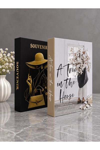 EMELİA HOME SOUVENIRA TVEE İN THE HOVSE 2Lİ DEKORATİF KUTU SETİ