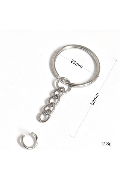 Choice 50PCS STYLE 1 20/50pcs Silver Color Metal Blank Keyring Keychain Split...