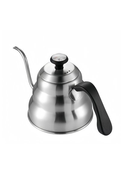 Choice 1L Sliver Stainless Steel Pour Over Coffee Pot with Thermometer Swan L...