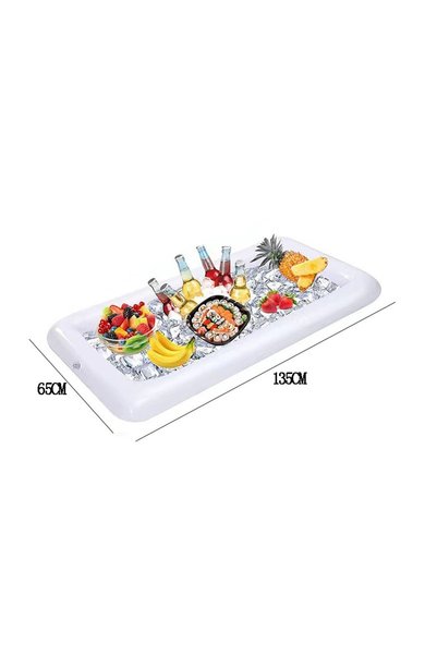 Choice 135X65CM Inflatable Serving Bar Salad Ice Tray Food Drink Containers B...