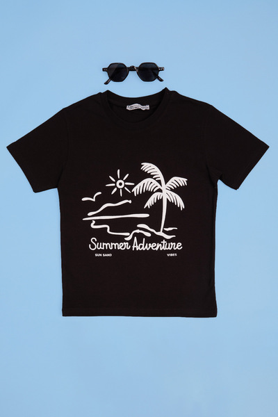 Fulla Moda Summer Adventure Printed Boys' T-Shirt