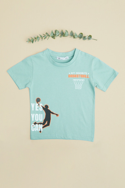 Fulla Moda My Foverıte Basketball Printed Boys' T-Shirt