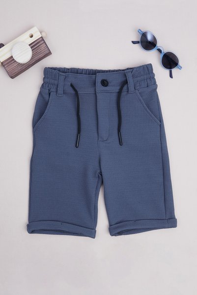 Fulla Moda Beli Lastikli Duble Paça Erkek Çocuk Şort