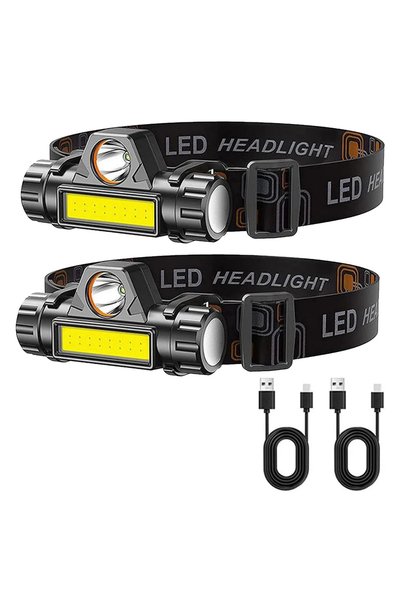 Choice4 2Pcs 1-5PCS Rechargeable COB LED Headlamp Strong Magnetic Powerful He...