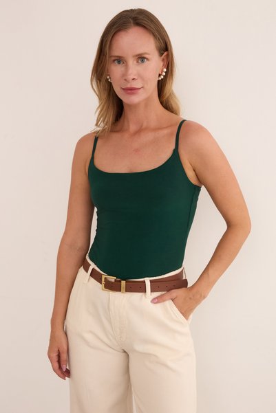 Fulla Moda Basic İp Askılı Çıtçıtlı Body