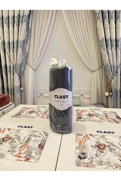 Clasy Minel Double Elastic Sheet Set Anthracite