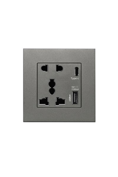 Choice White 1Pc Power 2100MA USB Outlet Crystal Glass Panel 13A UK Wall Type...