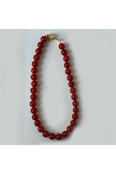 Choice 8MM Yupsk French Dark Red Agate Natural Stone Strand Beaded Necklace f...