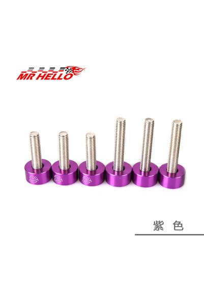 Choice4 PP M6 6 Pcs/Pack JKdreamer Aluminum Fender Washers and Bolt for honda...