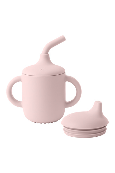Choice4 A11 1PCS Two Lids Baby Silicone Straw Cup BPA Free Portable Storage S...