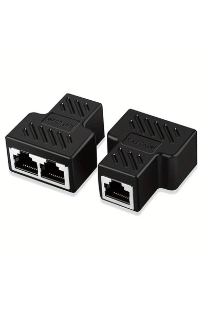 Choice 2pcs RJ45 1 To 2 RJ45 Coupler Cat6 Cat5e Ethernet Cable Extender Adapt...