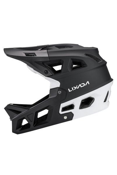 Choice L Black and White Full Face Mountain Bike Helmet Adult Racing Downhill...