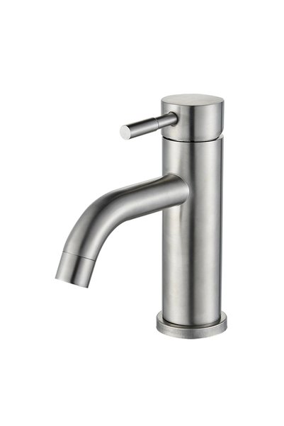 Choice1 brushed nickle Matte Black Bathroom Basin Faucet Deck Mounted Short H...