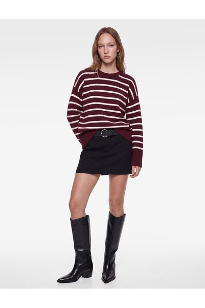 Koton Crew Neck Long Sleeve Knitwear Striped Sweater