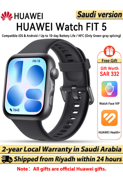 Huawei ساعة ذكية WATCH FIT 5، تتبع متقدم للنوم والصحة، مراقبة رياضية، متوافقة...