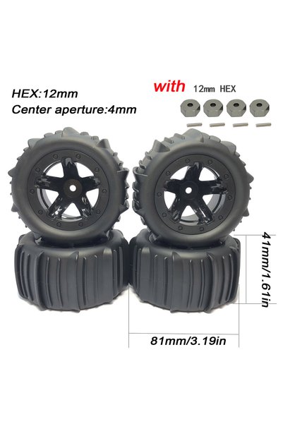 Choice 6885BHEX 1:16 1:14 4WD Rc Car 4Pcs Snow Sand Tires Anti Slip Rubber fo...