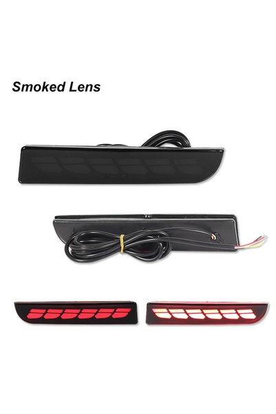 Choice4 Smoked Lens D LED Bumper Reflector Lights For Mitsubishi Lancer Evo E...