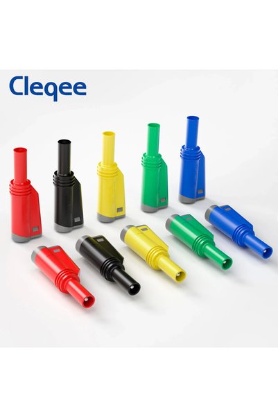 Choice1 P3005 2 x 5 colors Cleqee P3005 Stackable Safe 4mm Banana Plug Solder...