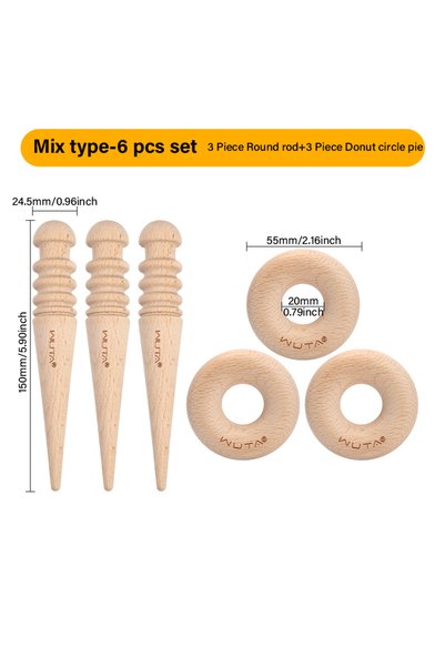 Choice Mix type-6 pcs set WUTA 1PC Leather Burnisher Wood Slicker Rounded Edg...