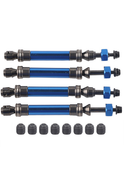 Choice Blue 4Pcs CVD Front Rear Drive Shaft Metal Transmission Axle for Traxx...