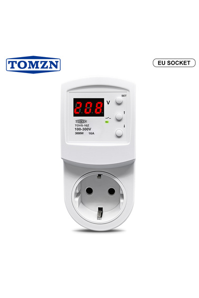 Choice Voltage Protection EU Plug 16A TOMZN Automatic Voltage Protector Socke...