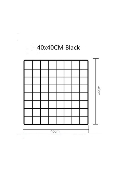 Choice 40x40cm Black Grid Photo Wall Accessories Hanging Basket Wrought Iron ...