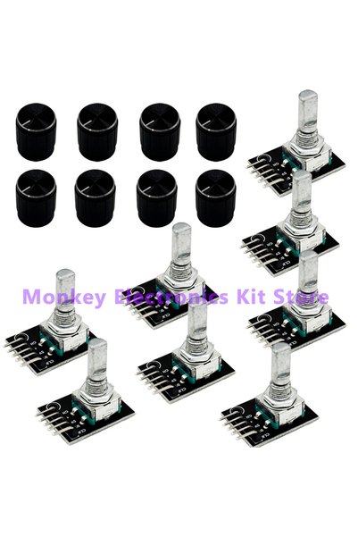 choice2 8 PCS 1 to 8 PCS KY-040 360 Degrees Rotary Encoder Module with Knob C...