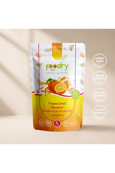 Foodry Dondurularak Kurutulmuş Mandalina - Freeze Dry Mandalina 17g | Katkısı...