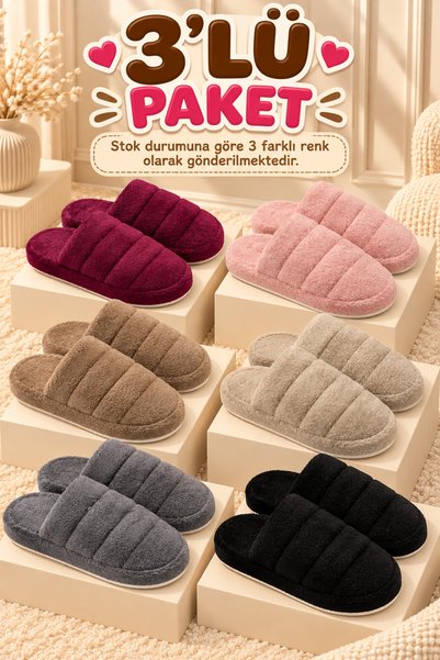 Moda Frato Modafrato 3-Pack Closed Women's Slippers Home Slippers