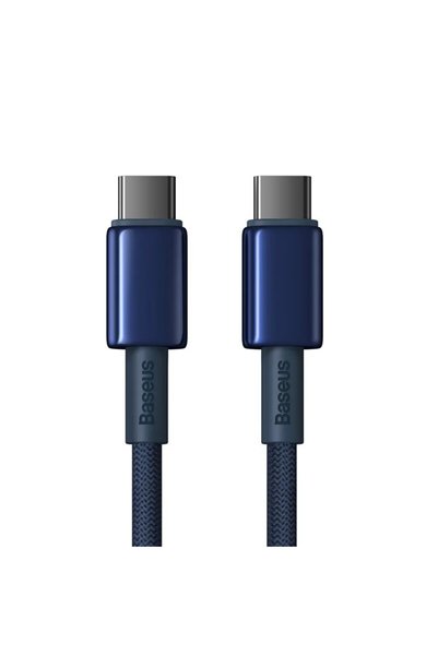 Baseus 1m Dark blue 100W Type C Cable For iPhone 15 USB C PD Fast Charging Ch...