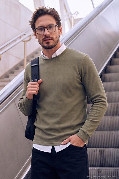 Buratti Cotton Crew Neck Regular Fit Basic Sweat Men's Sweat 5905073