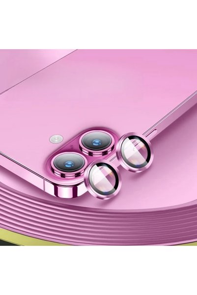 Choice واقي كاميرا خلفي من الألومنيوم بحلقة معدنية لهاتف iPhone 16 Plus، 4 قط...