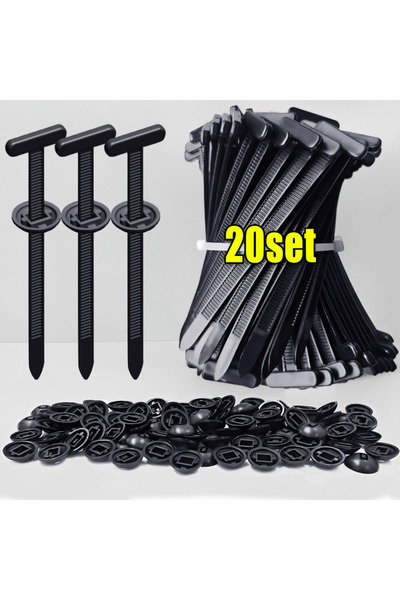 Choice4 20set(40pcs) 1000-100set Self-locking Nylon Universal Cable Tie Buckl...